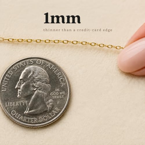 KEZEF 18K Gold Plated 925 Sterling Silver Box Chain Necklace for Women, 1mm Thin & Sturdy Italian Chain Necklace, Rose Gold & Silver Available, 15/16/18/20/22/24/30 Inch - color: Sterling Silver, size: 22 Inch