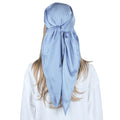 RIIQIICHY 35 Inch Head Scarf for Women Hair Scarf Like Silk Scarf Square Scarf Bandanas for Women - color: Light Blue