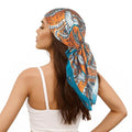RIIQIICHY Women Head Hair Scarf Like Satin Silk Scarf Sleeping Hair Wrapping Night 27.5" - color: C007