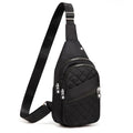 Xsecnua Crossbody Sling Bag Small Sling Backpack, Cross Body Bag Chest Bag for Women Men Travel Hiking Daypack - color: A-black