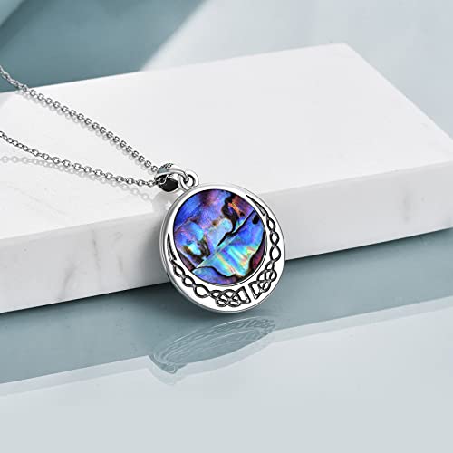 ONEFINITY Tree of Life Necklace 925 Sterling Silver Abalone Shell Celtic Knot Pendant Necklace for Women Jewelry - style: Abalone Shell Tree