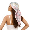 RIIQIICHY Women Head Hair Scarf Like Satin Silk Scarf Sleeping Hair Wrapping Night 27.5" - color: C008