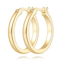 14K Gold Hoop Earrings for Women 14K Gold Earrings for Women Gold Hoop Earring for Womens Hoops Understated Elegance with Smooth Lines Hoops Earring for Womens 20/25/30/35/40/50 mm - size: 20MM