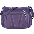 ELDA Crossbody Bags For Women Pocketbooks Soft PU Leather Purses and Handbags Multi Pocket Shoulder Bag - color: Dark Purple