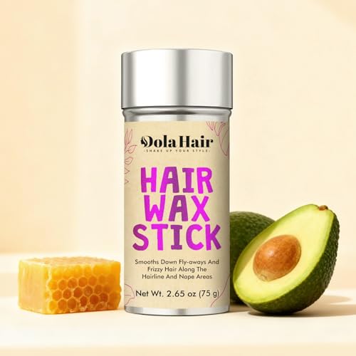 Dolahair Hair Wax Stick & Accessories - Flyaway Control for Kids & Women, 50 Pcs Colorful Elastic Hair Bands, 1 Pcs Slick Back Hair Brush, 2 Hair Loop Styling Tools (Black) - color: Black