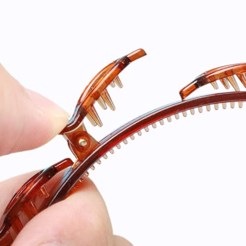 Double Layer Twist Plait Black Headband Hair Tools, Double Bangs Hairstyle Hairpin, Multi-Layer Hollow Woven Headbands, Hairband with Alligator Clip (Brown) - color: Brown