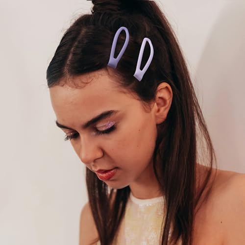 16 PCS Snap Hair Clips Metal Barrettes for Women Non Slip Barrettes for Thick and Thin Fine Hair,Matte Multiple Purple,2.36 x 0.43 Inches. - color: Matte Multiple Purple