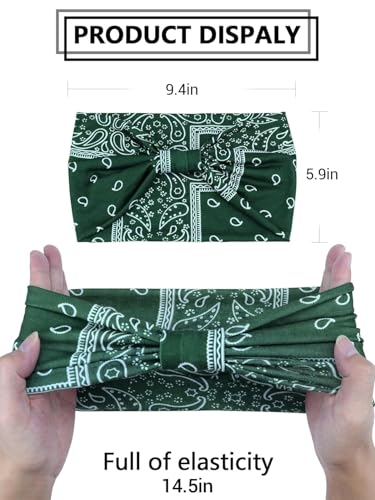 Awumbuk Wide Headbands for Women Knotted No Slip Head Bands Soft Turban Headband Hair Accessories Boho African Solid Color Head Wraps for Women Yoga Workout (Nature) - color: Nature