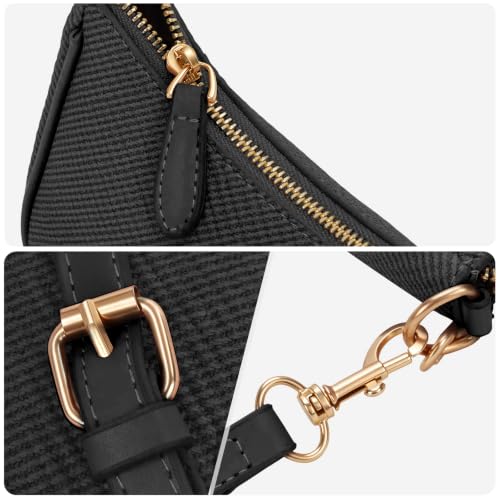 Small Shoulder Bags for Women Y2k Cute Shoulder Purse with Cherry Pendant Trendy Designer Handbag for Daily - color: A02-black