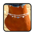 Yalice 925 Silver Ankle Bracelets Chain for Women Dainty 14K Gold Plated Waterproof Beads Anklets Layered Beach Foot Jewelry Gift - color: Silver-HeartB
