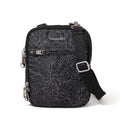 Baggallini Securtex® Anti-theft Mini Everything Crossbody Bag, 6.3"x8.25" Rfid, Locking Zippers & Cut-resistant Strap - color: Midnight Blossom Print