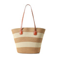 Straw Bags For Women | Travel Straw Totes Bag, Summer Woven Shoulder Bag Handbag - color: Summer Wave