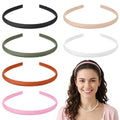 Ymapinc 6 PCS Fabric Headbands, Cute Cloth Headbands for Women | Non Slip Soft Thin Headband Pack for Makeup/Washing Face (6 Color)