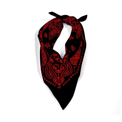 Rothco Trainmen Paisley Bandana - Standard - 22" X 22" - color: Black/Red