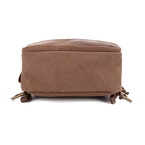 Glacier Canvas Concealed Carry Sling Bag Crossbody Backpack Purse for Men Women | Concealed Carry - color: Brown
