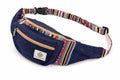 Freakmandu Eco-Friendly Boho Hippie Style Hemp Fanny Pack Blue Hip Waist Bag for Hiking Running Jogging (Azure) - color: Azure