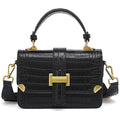 LL LOPPOP Women's Small Classy Crossbody Purse Top Handle Handbags Leather Satchel Bags for Women - color: A-black(2035)