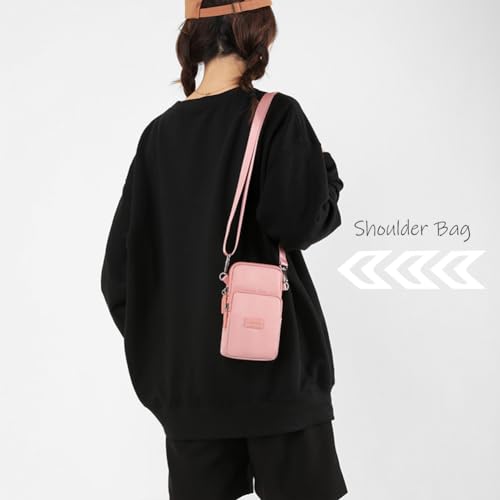 JANKS Small Crossbody Bags for Women Mini Cell Phone Purses Handbag Shoulder Bag - color: E-pink