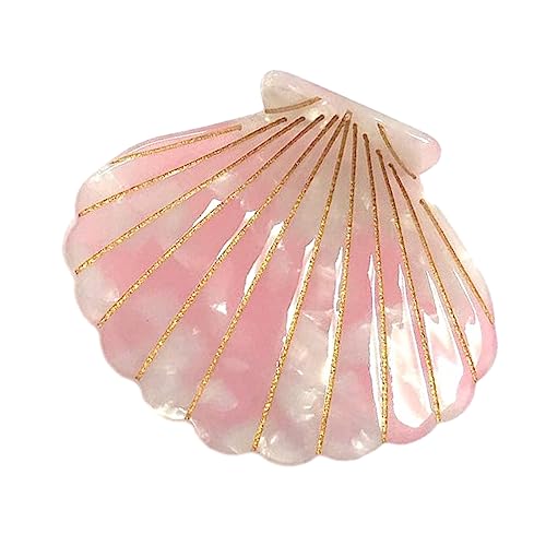 Shell Claw Clip,Acetate Hair Clips,Small Hair Clips for Women,Pink - color: Pink