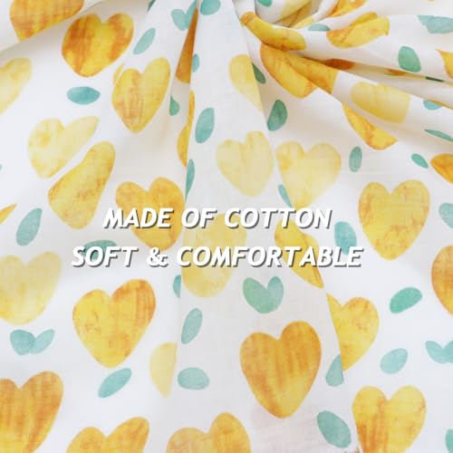 Large Cotton Bandanas for Women, 27 x 27 inch Hair Neck Scarf, Headband Square Scarf - color: H-yellow Green White