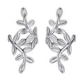 ChicSilver 925 Sterling Silver Ear Cuffs Non-Piercing Cartilage Earrings: Various Styles, Conch Cuffs (with Gift Box) - style: F: Leaf Cuff