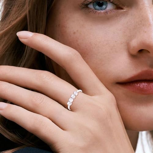 Senteria Anxiety Rings for Women Sterling Silver Rings Adjustable Stress Spinner Rings with Beads Fidget Rings for Anxiety Women - color: S925 ring-Style 1 daughter