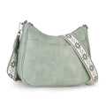 APHISON Trendy Leather Crossbody Purse with Adjustable Strap, Women's Shoulder Handbag - color: 04-green