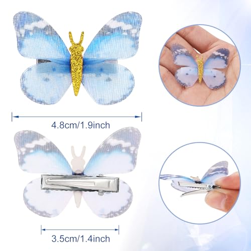 20Pcs Glitter Hair Clips for Kids - Moving Fairy Accessories for Women, Girls Colorful Hair Clips 90s (Brown) - color: Brown
