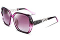 FEISEDY Polarized Women Square Sunglasses Sparkling Composite Shiny Frame B2289 - color: 5 Dark Rose