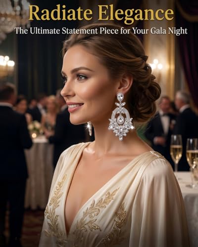 Silver Chandelier Earrings for Women Trendy, Oversized Big Crystal Rhinestone Statement Earrings Dangling Formal Pageant Earings Drag Queen Jewelry - color: Silver-01