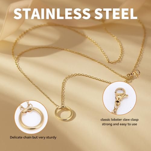 Minimalist Stainless Steel Single or Two Circular Hammered Texture Pendant Necklace for Women, 14K Gold/Silver/Rose Gold Plated Hypoallergenic Stackable Layered Collarbone adjustable Chain Necklace, Dainty Layering Necklace Jewelry Gift - style: Gold Sing