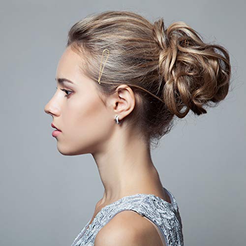 10 Pieces Geometric Metal Hair Clips and Barrettes for Women and Girls, Hair Styling Minimalist Wedding Dainty Accessories (Gold) - color: Gold
