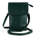 befen Genuine Leather Small Crossbody Bags for Women Cell Phone Bag Cross Body Purses,Silver Zipper - color: Sacramento Green
