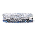 xuzhiyuan Women's Multilayer Crystal Beaded Bracelet Set - Boho Stackable Stretch Handmade Jewelry for Daily Wear & Gifting - color: Dark Blue