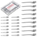Mia Klein Metal Hair Clips For Women Styling 60-Piece Set | Silver Duckbill Clips with Storage Box | 3 Sizes (3.5"/1.81"/1.77") for Hair Styling, Roller Setting, Salon Use & DIY Crafts