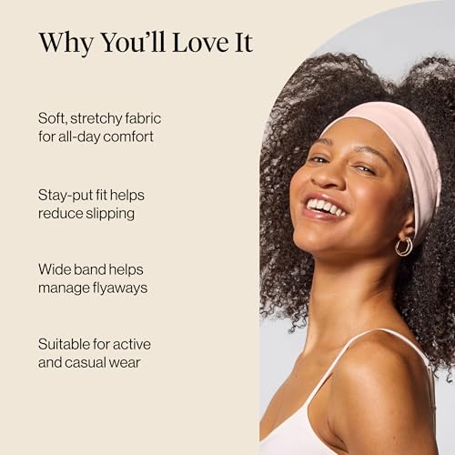 Kitsch Headbands for Women Non Slip - Running Headbands for Girls, Ideal for Working Out, Yoga, Gym, or Lounging - color: Rosewood