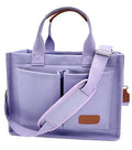 Large Canvas Tote Bag for Women Work Tote Bags with Pockets Laptop Crossbody Purses Everyday Bag Handbags for Travel - color: New Upgraded Heavy-duty Canvas Plus Purple