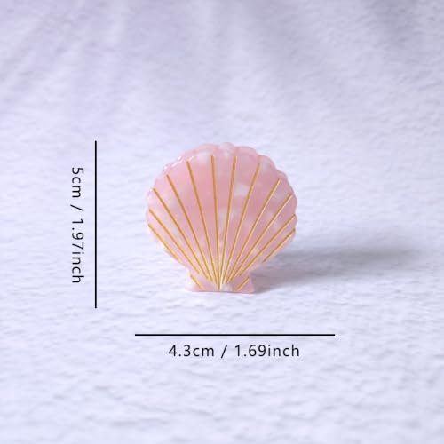 Shell Claw Clip,Acetate Hair Clips,Small Hair Clips for Women,Pink - color: Pink