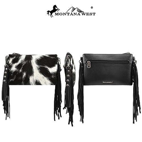 Montana West Western Purse for Women Crossbody Bag Wristlet Clutch Purse - color: A4 Black