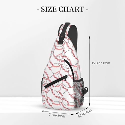 Sling Backpack For Men Hiking Daypack Crossbody Shoulder Bag Travel Chest Pack | Hiking - color: Baseball Pattern