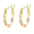 14K Gold Hoop Earrings for Women Gold Earrings for Women 14K gold Hoops Earring Jewelry Gifts - style: Textured Hoop
