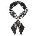 27.5 Inches Western Bandana Scarf With Leather Scarf Buckle, 100% Cotton Neck Scarf for Men Cowboy Scarves - color: Black