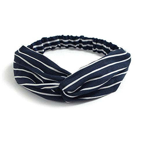 DRESHOW 10 Pack Boho Headbands for Women Vintage Cross Elastic Head Wrap Hair Accessories - color: 10 Pack C: Flower Printed Series VI