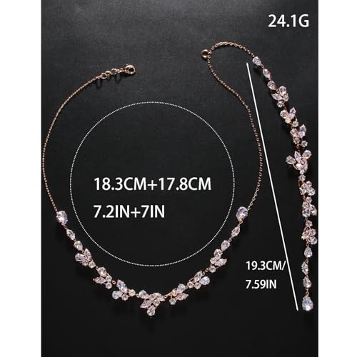 Simple Crystal Leaf Back Chain Body Jewelry for Women Festival Rhinestone Necklace Bridal Wedding Backdrop Body Accessories Jewelry - color: Rose Gold