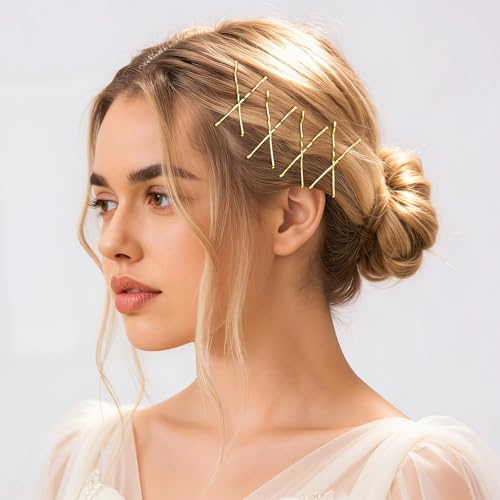YGDZ 400 Counts Blonde Bobby Pins Hair Pins Set for Women, Blonde 2inch Bobby Pins for Buns Bulk, 2.36inch Gold U Shaped Hair Pins for Styling, Hair Accessories for Women, Girls, Wedding - color: Blonde