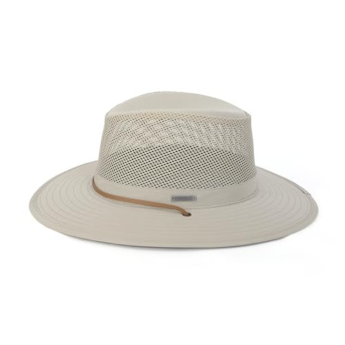 Bouie Safari Sun Hat - UPF 50+, Water-Repellent Wide Brim Bucket Hat for Hiking, Fishing - color: Khaki, size: Large