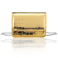 Sightor Silver Mini Crossbody Bag for Women, PU Leather Small Evening Purse, Dressy Clutch Handbag for Nightclub Parties - color: Gold