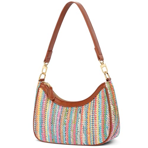 KKXIU Shoulder Bag for Women Cute Hobo Purses and Handbags Retro Clutch Underarm Purse | Cute - color: Colorful