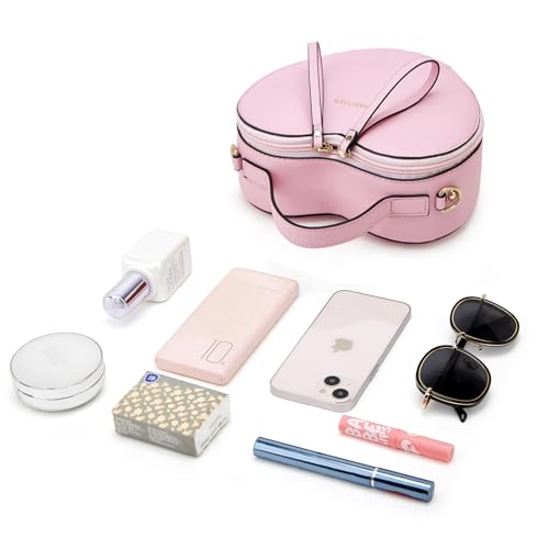 Crossbody Purse for Women Small Crossbody Bags Trendy Vegan Leather with Adjustable Shoulder Straps Gift for Mother Wife Mom - color: 669-pink