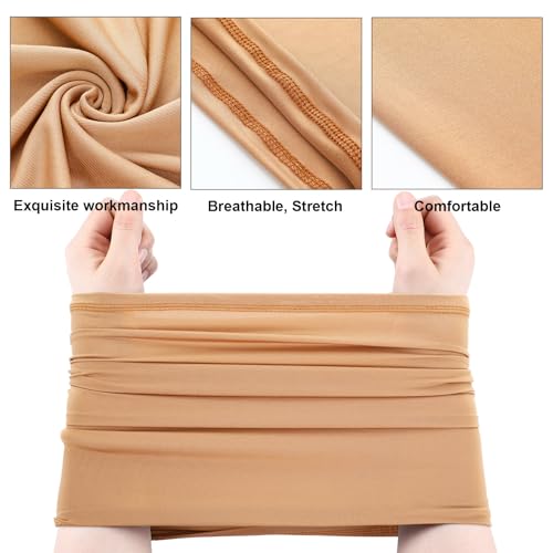 Geyoga 6 Pieces Summer UV Protection Cooling Neck Gaiter Face Clothing Neck Gaiter Mask Scarf Sunscreen Breathable Bandana - color: Coyote Color